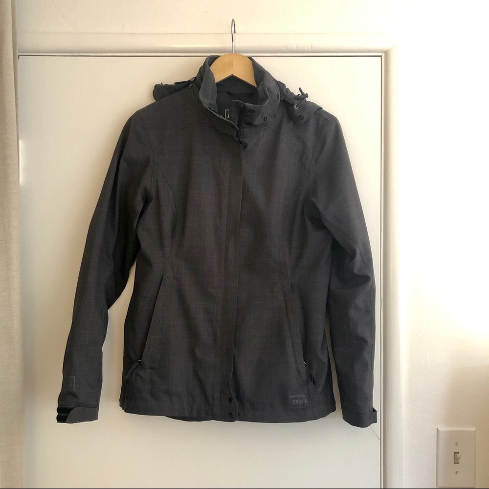 REI rain jacket with remove-able hood